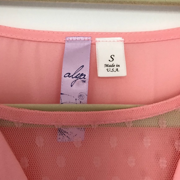 Pink mesh V-neck dress Francesca’s - Picture 3 of 4